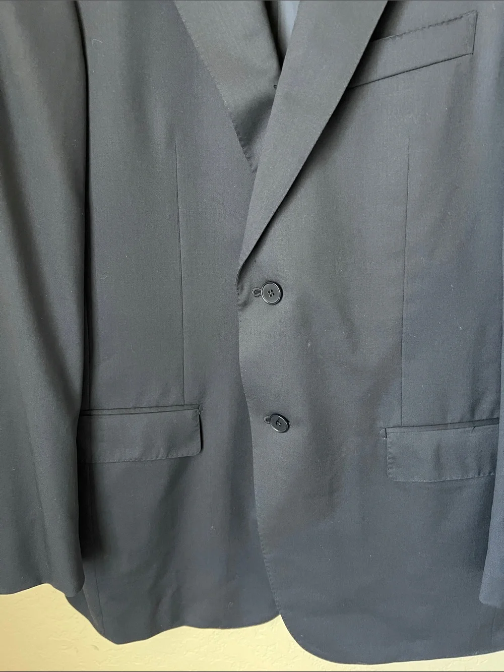 Ermenegildo Zegna Deep navy wool multi season suit jacket 52 L